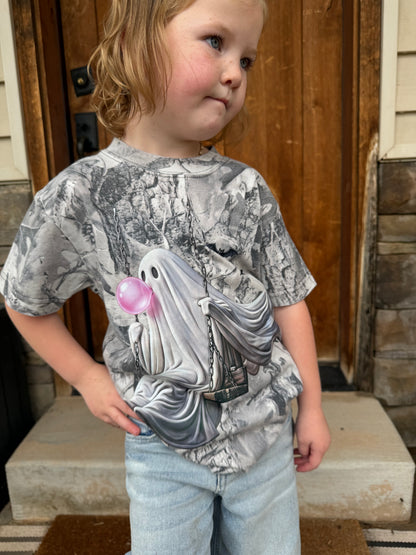Camo ghost bubble gum Youth small, youth x-small, and adult medium