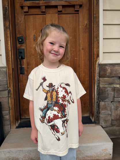 skeleton riding bull Youth medium