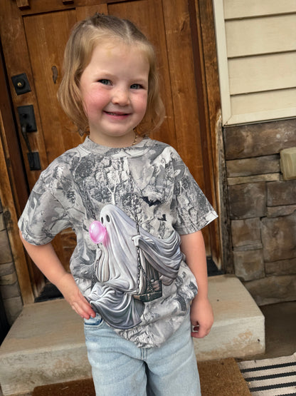 Camo ghost bubble gum Youth small, youth x-small, and adult medium
