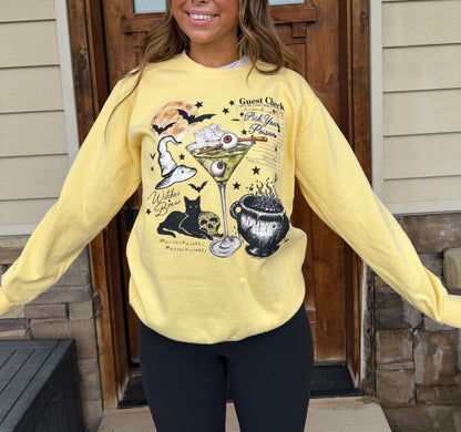 Yellow halloween crewneck size small