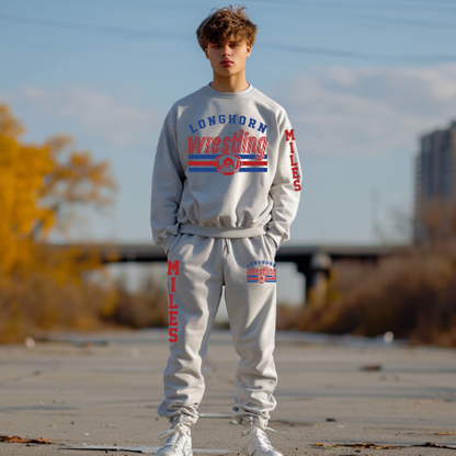 Customizable Longhorn Sweat Set Grey